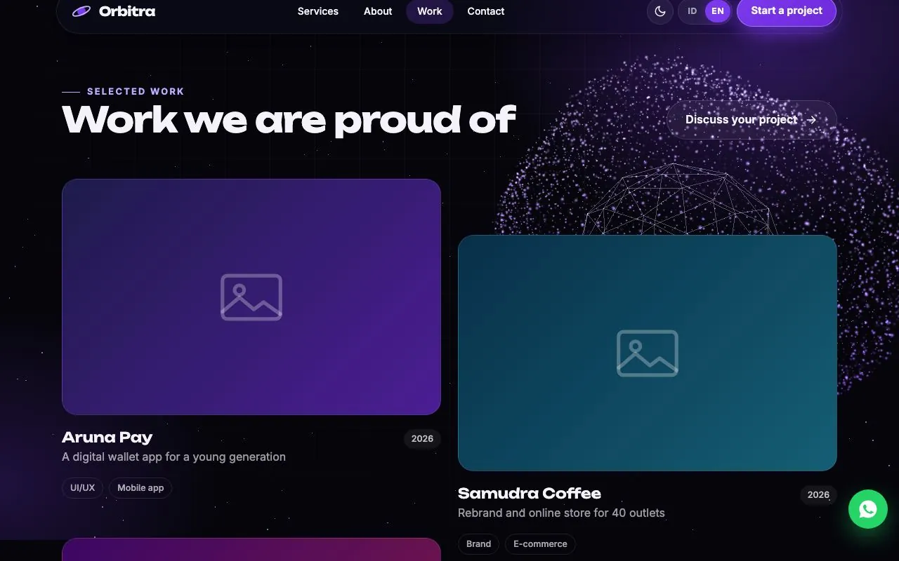 Four selected projects with large images.