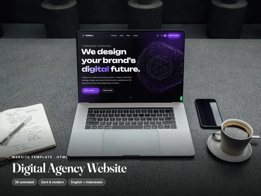 Creative agency template preview