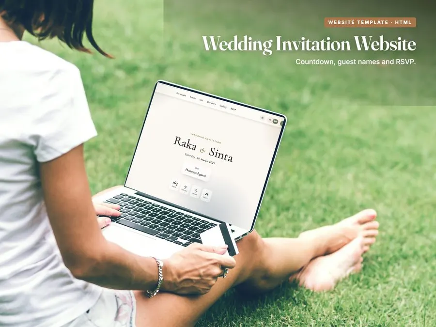 Wedding invitation template preview