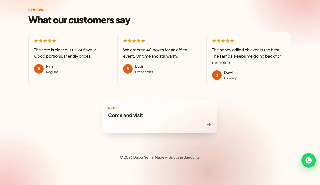 The customer reviews section with star ratings.